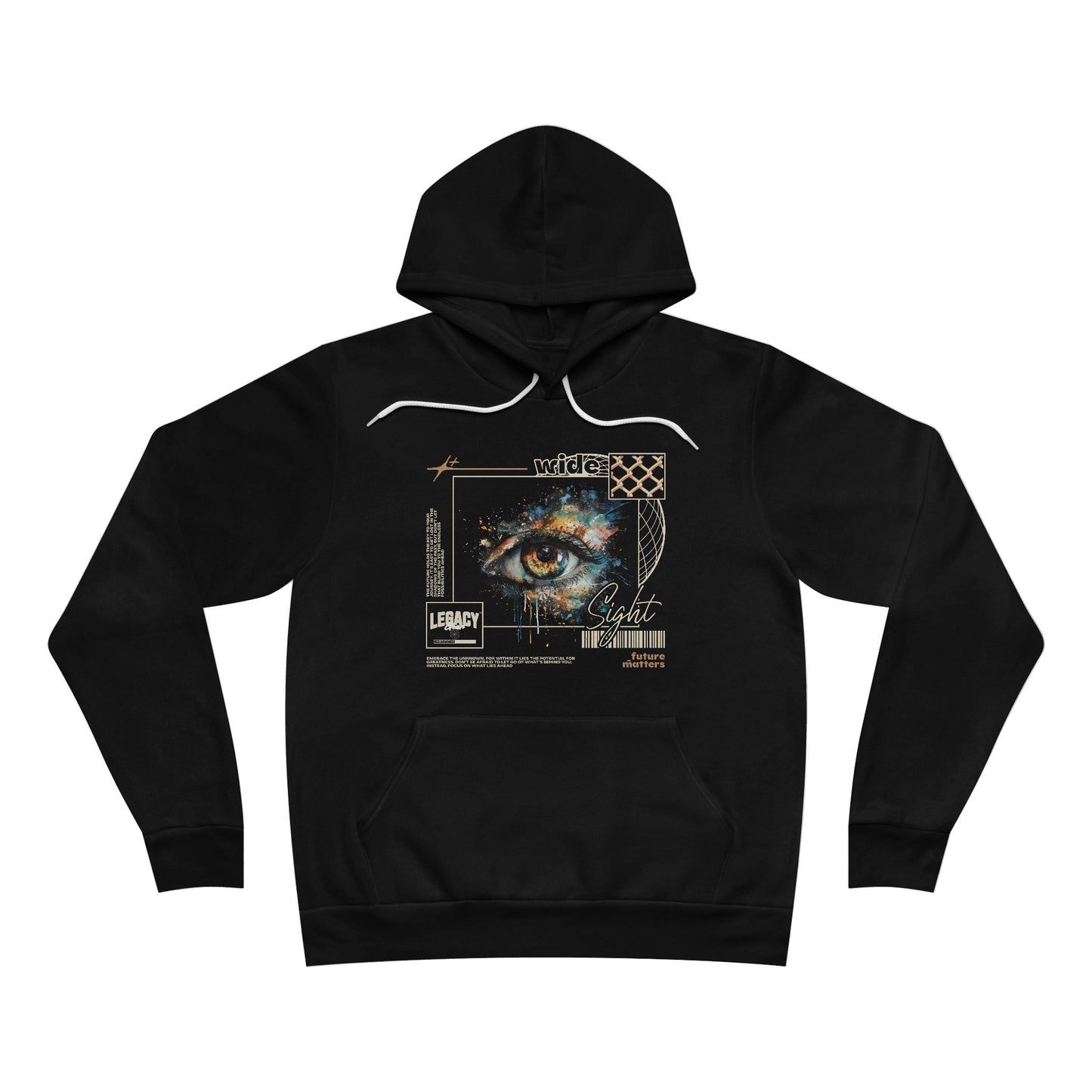 Wide Sight Hoodie - Unisex Sponge Fleece Pullover with Eye Design
