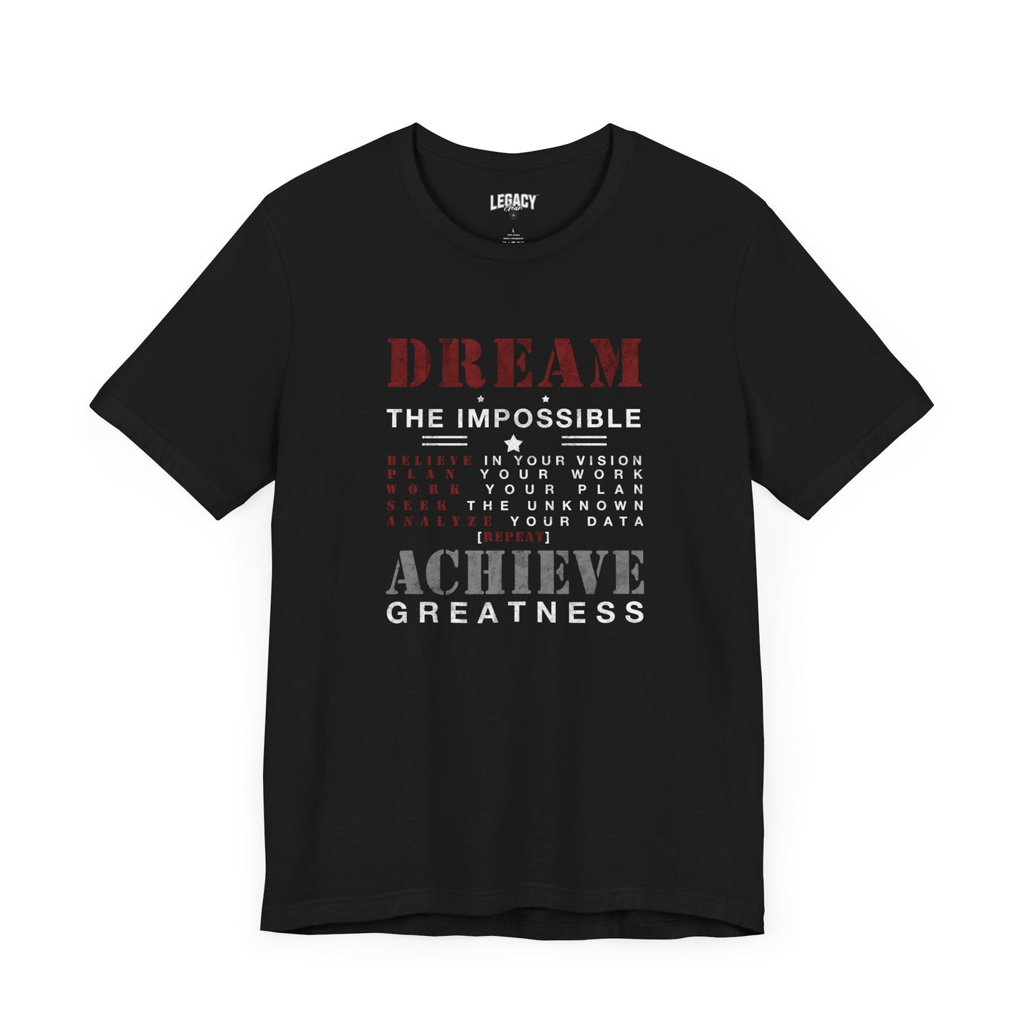 Formula for Success - Achieve Greatness Motivational Tee - Dream the Impossible Unisex Jersey Short Sleeve Shirt
