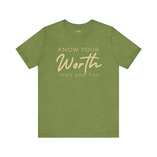 Know Your Worth Unisex Jersey Tee - Motivational Quote T-Shirt