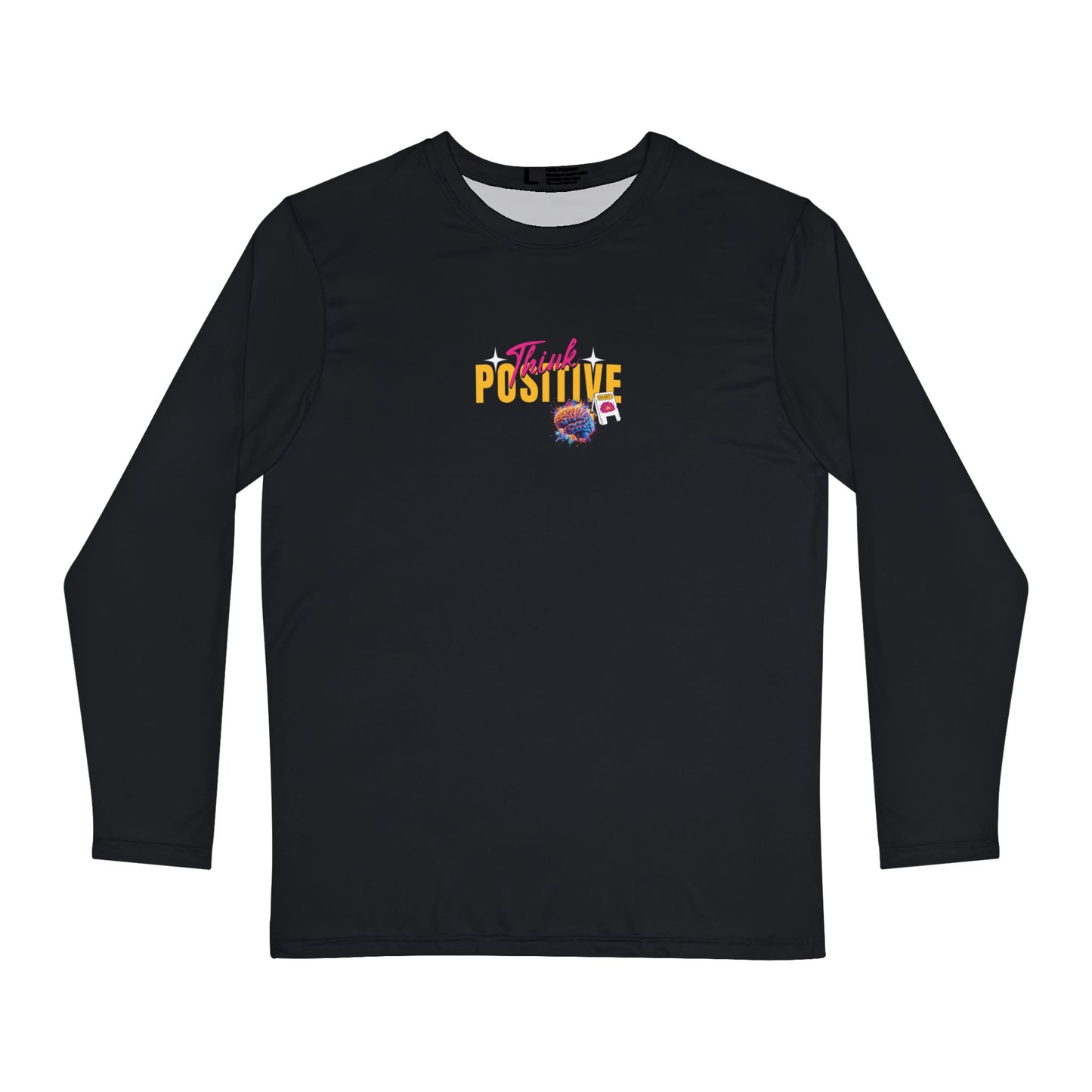 Men's Long Sleeve Shirt - "Think Positive" Motivational Tee for Everyday Inspiration