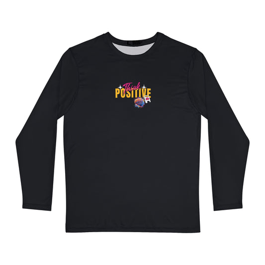 Men's Long Sleeve Shirt - "Think Positive" Motivational Tee for Everyday Inspiration
