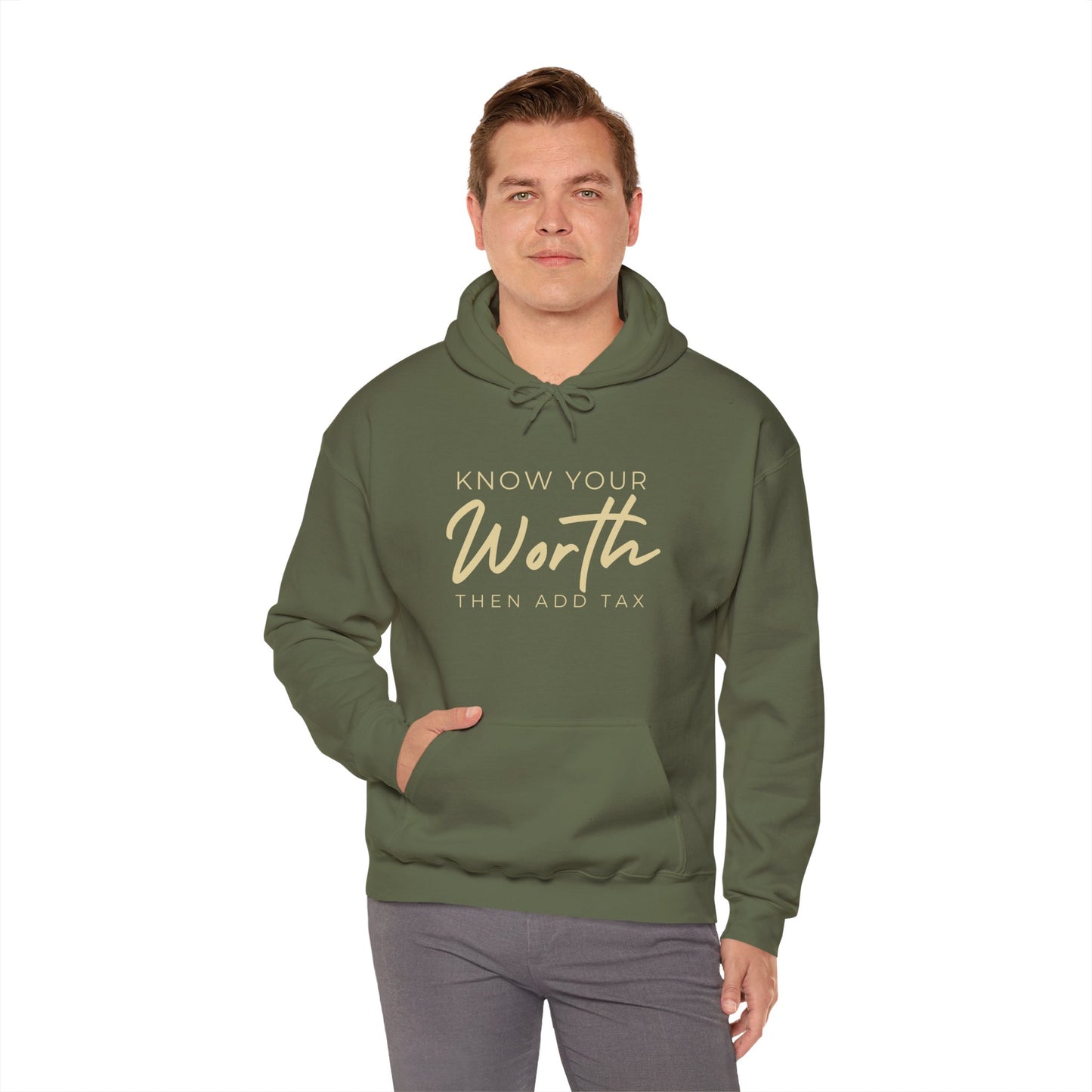Know Your Worth Hoodie - Unisex Heavy Blend Sweatshirt for Empowerment, Confidence, & Self-Care