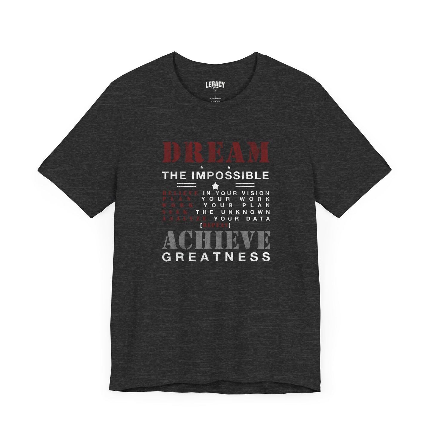 Formula for Success - Achieve Greatness Motivational Tee - Dream the Impossible Unisex Jersey Short Sleeve Shirt