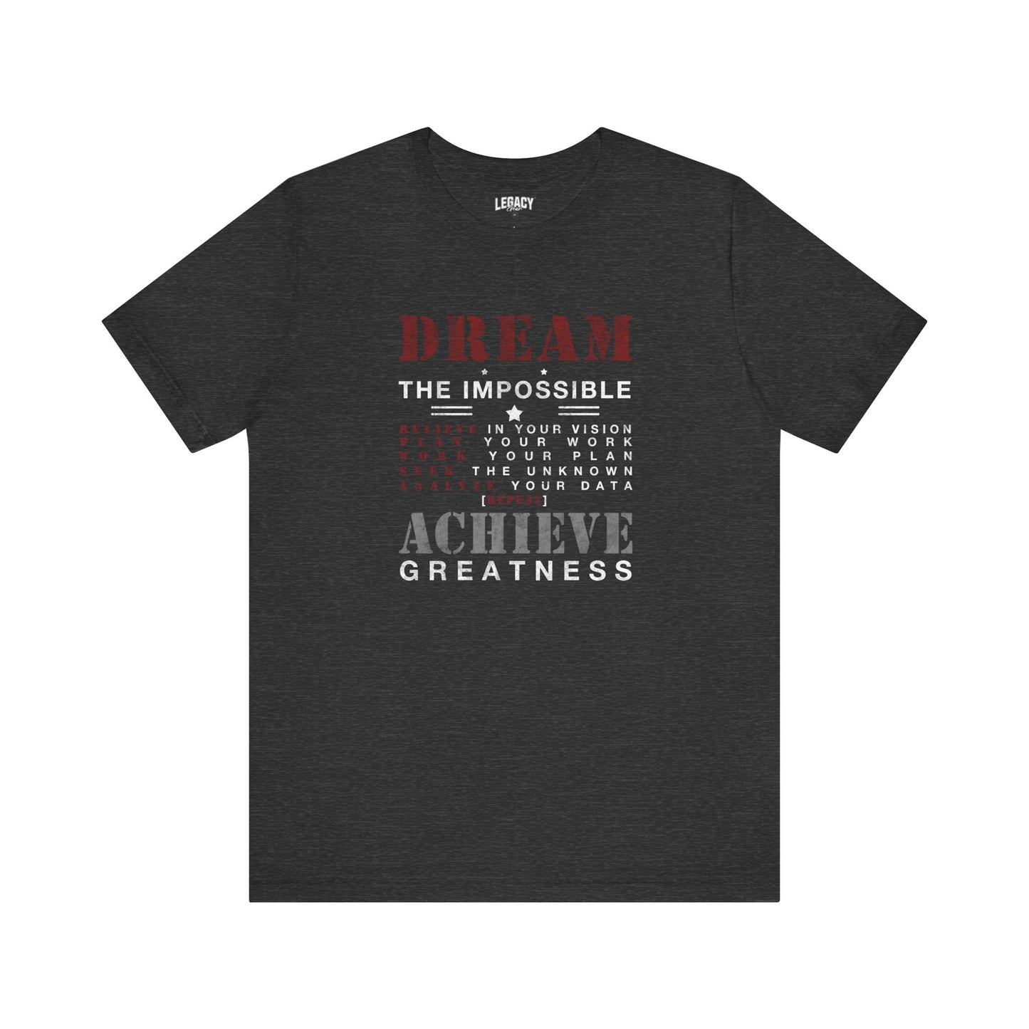 Formula for Success - Achieve Greatness Motivational Tee - Dream the Impossible Unisex Jersey Short Sleeve Shirt