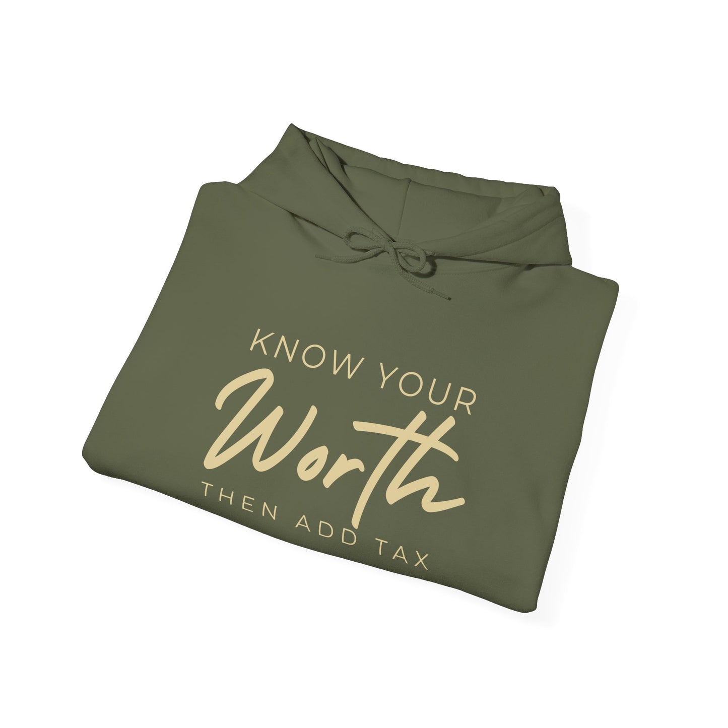Know Your Worth Hoodie - Unisex Heavy Blend Sweatshirt for Empowerment, Confidence, & Self-Care