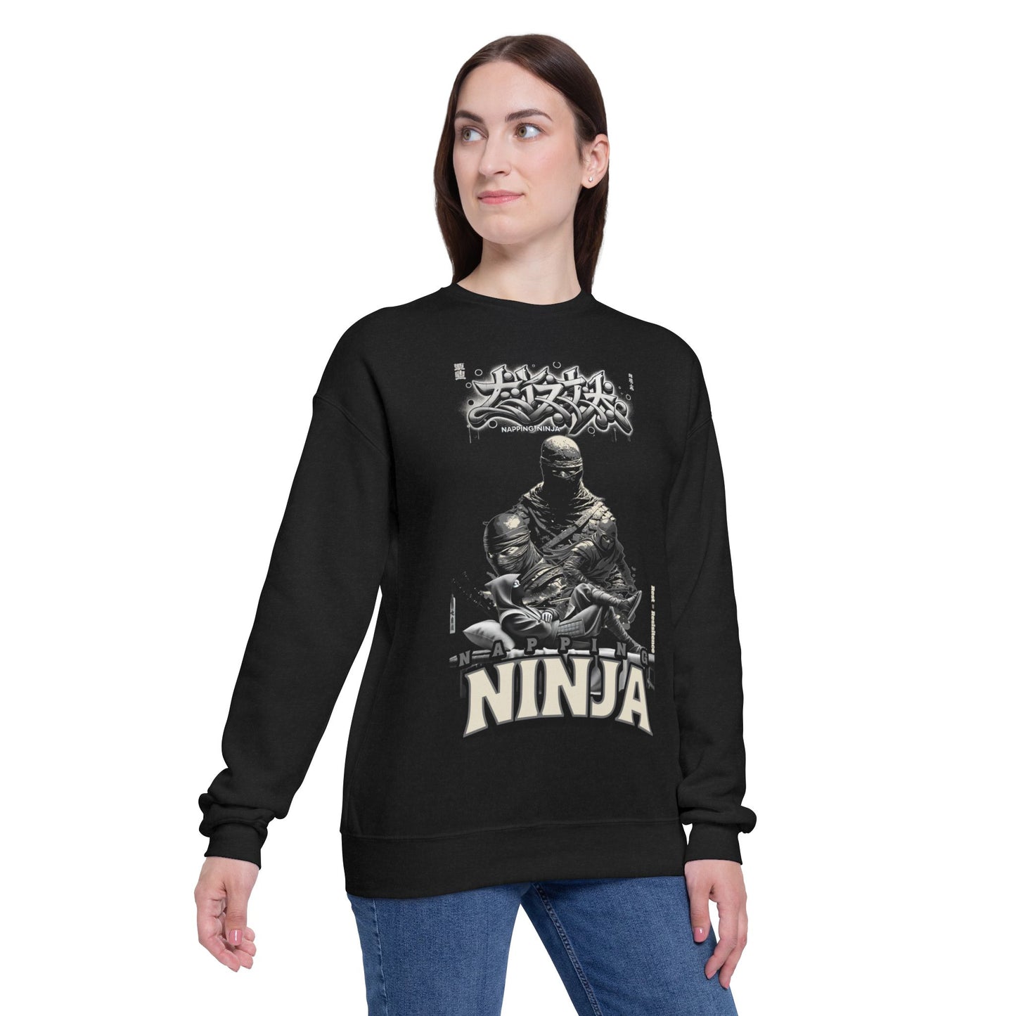 Napping Ninja Sweatshirt - Statement Apparel for Adventure Seekers