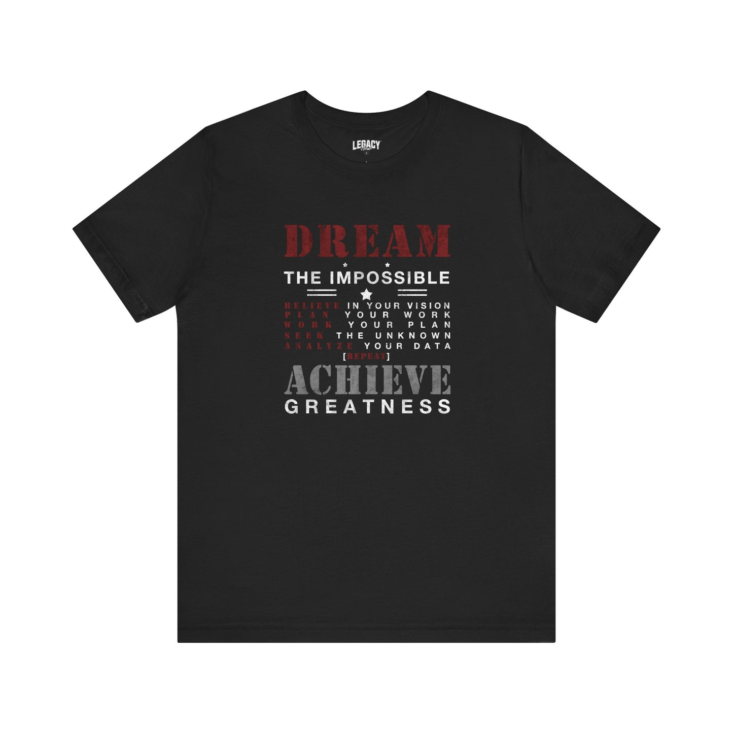 Formula for Success - Achieve Greatness Motivational Tee - Dream the Impossible Unisex Jersey Short Sleeve Shirt