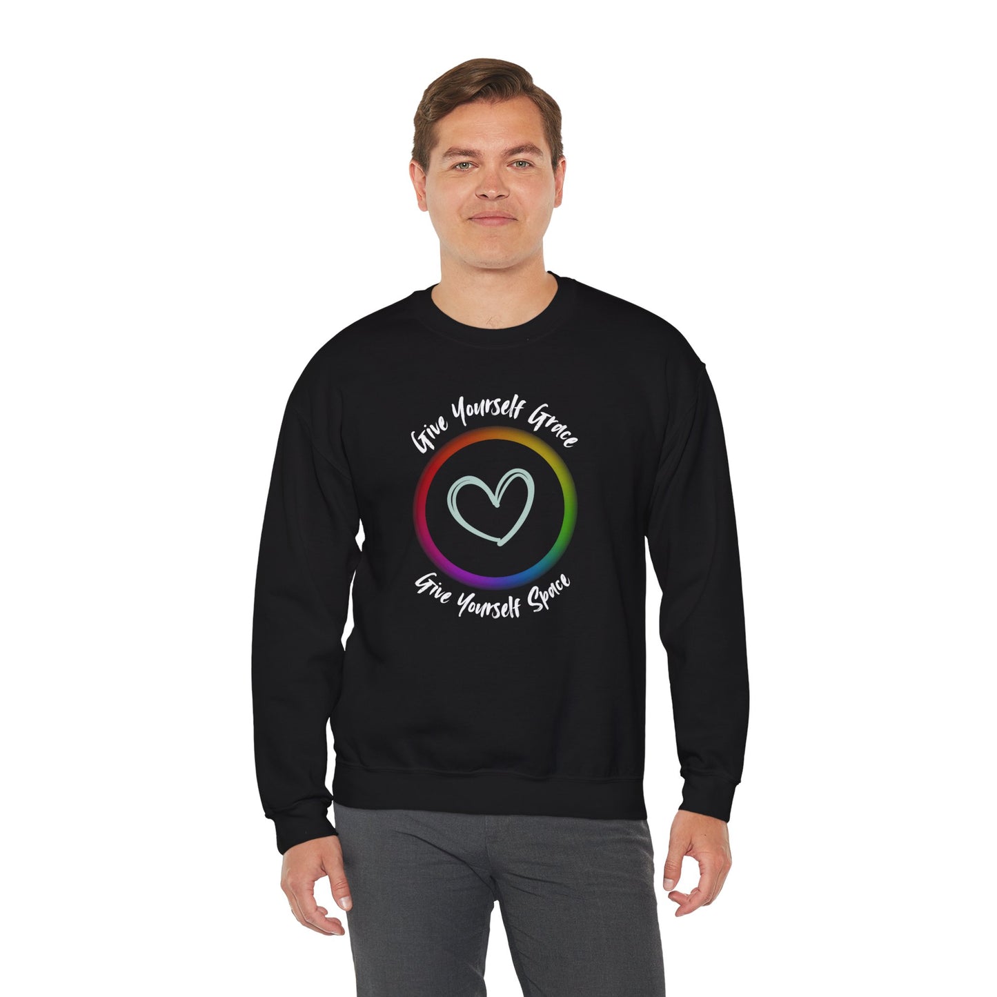 Give Yourself Grace. Give Yourself Space. Crewneck Sweatshirt