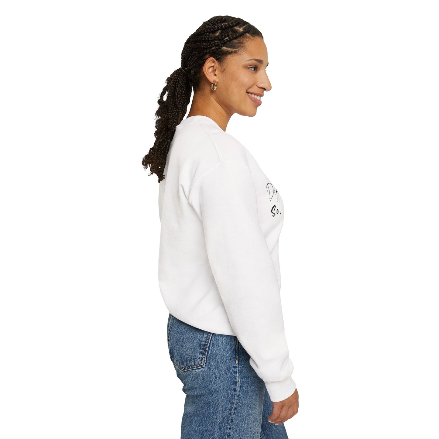 Different Is Beautiful! So, Be Different! — Embroidered Crewneck Sweatshirt