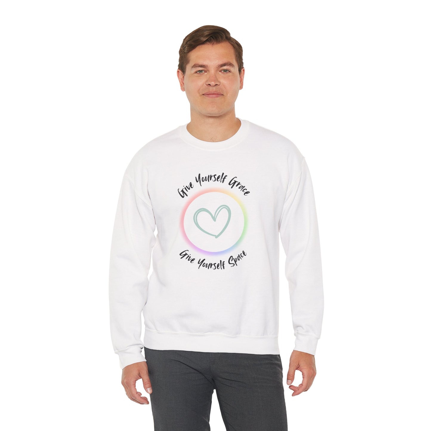 Give Yourself Grace. Give Yourself Space. Crewneck Sweatshirt