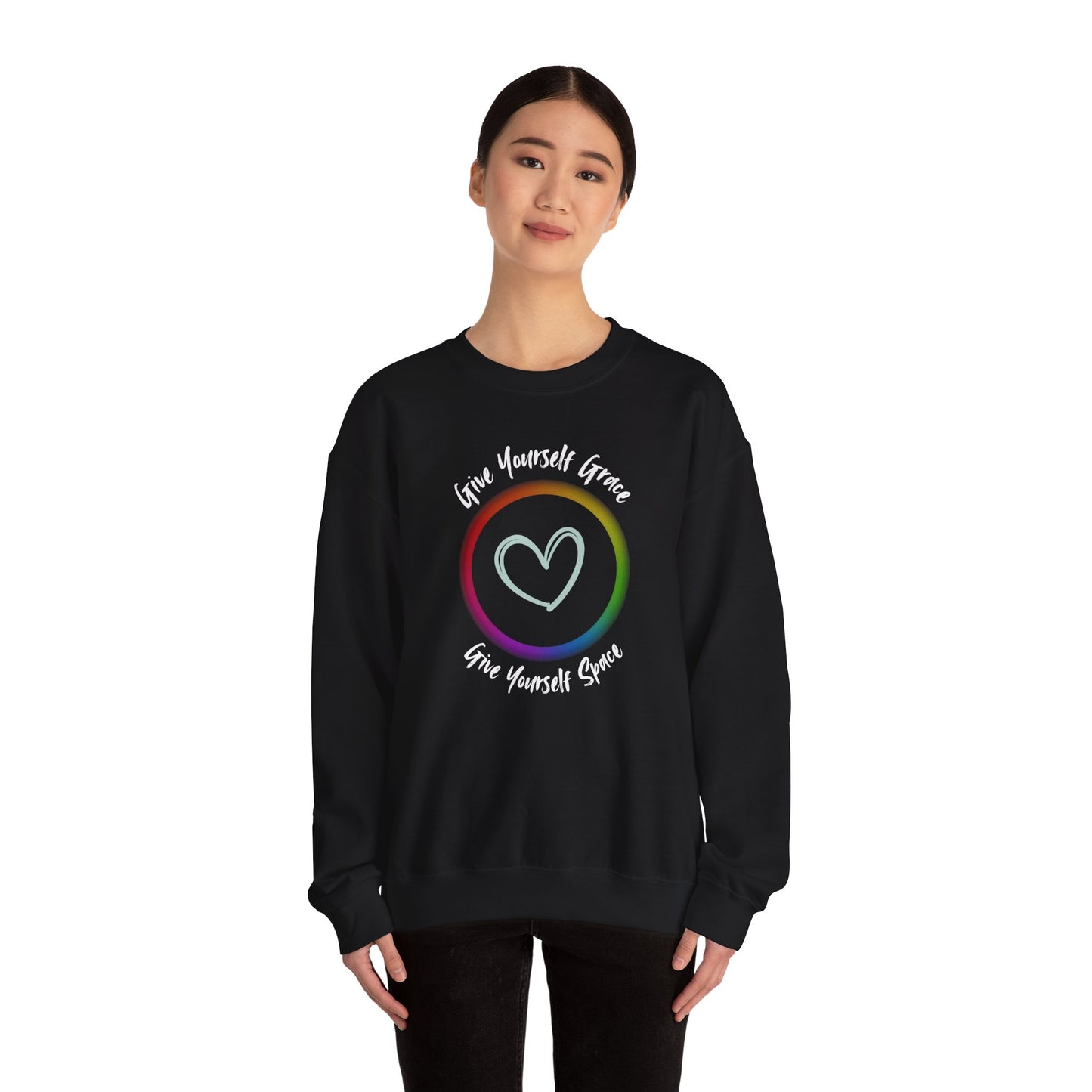Give Yourself Grace. Give Yourself Space. Crewneck Sweatshirt